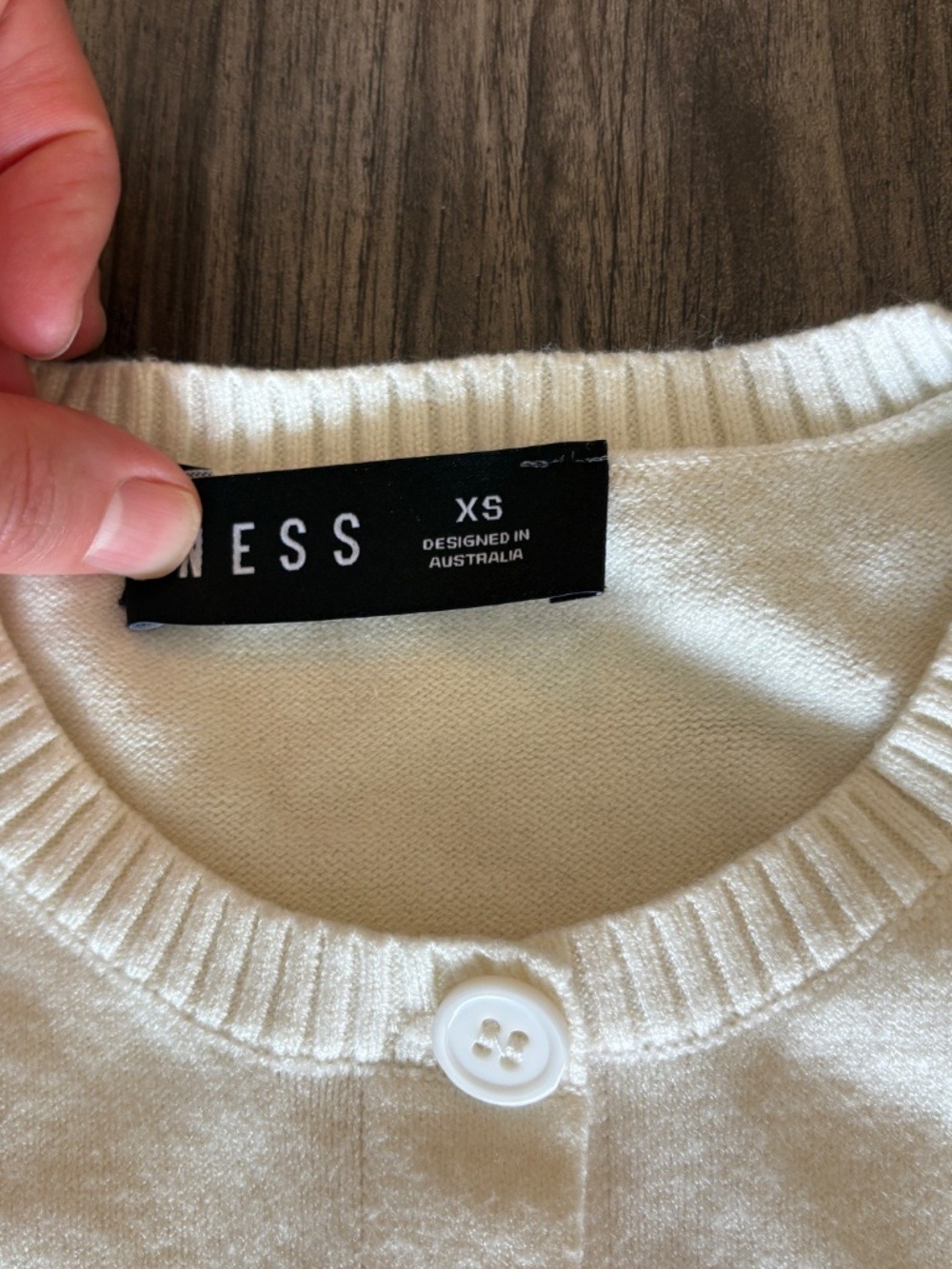 Revolve x LIONESS KOURT VEST Sleevless Button Down Lightweight Knit Cream XS - Picture 8 of 14